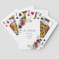 Favor do Casamento outono Floral Burgundy Watercol