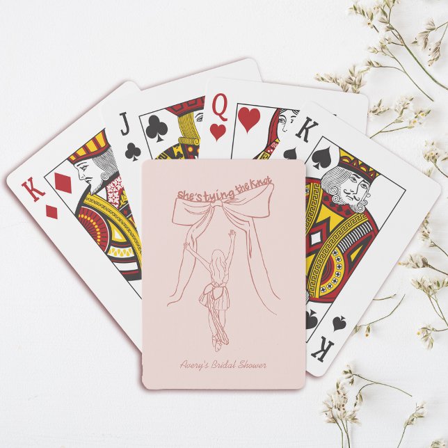 Baralho Favoritos de Chá de panela de coquete Whimsical De (Give your guests a bridal shower favor they'll use with these custom hand drawn playing cards)