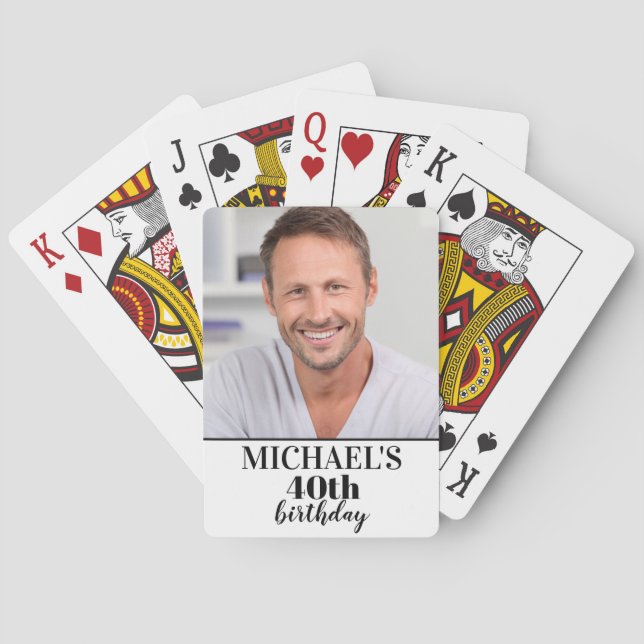 Baralho Favoritos de Festa de aniversário de Fotografias P (Verso)