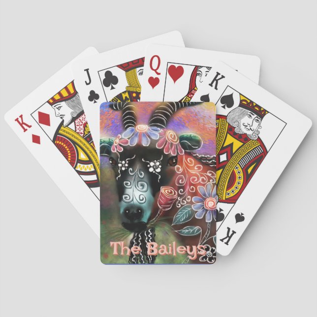 Baralho Fazenda De Capim Floral Whimsical Personalizada (Verso)