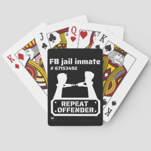 Baralho "FB JAIL INMATE" preso engraçado