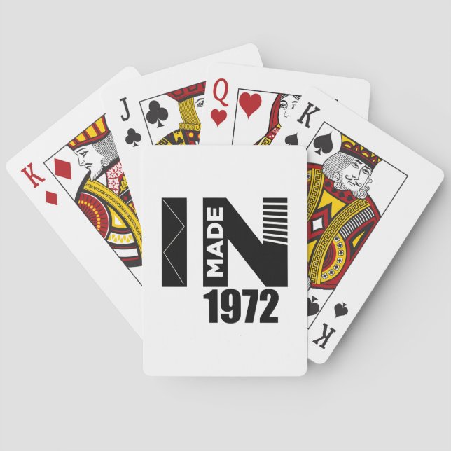 Baralho Feito Em Designs De Aniversário De 1972 (Verso)