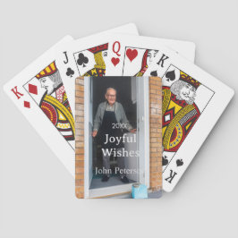 Baralho Felicidades adicionam nome foto homem feriado ano 