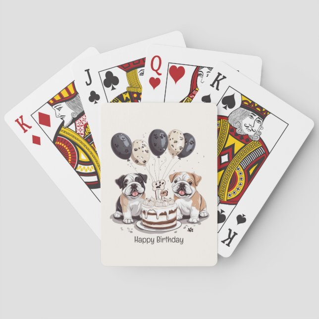 Baralho Feliz Aniversário Cogões Ingleses (Verso)