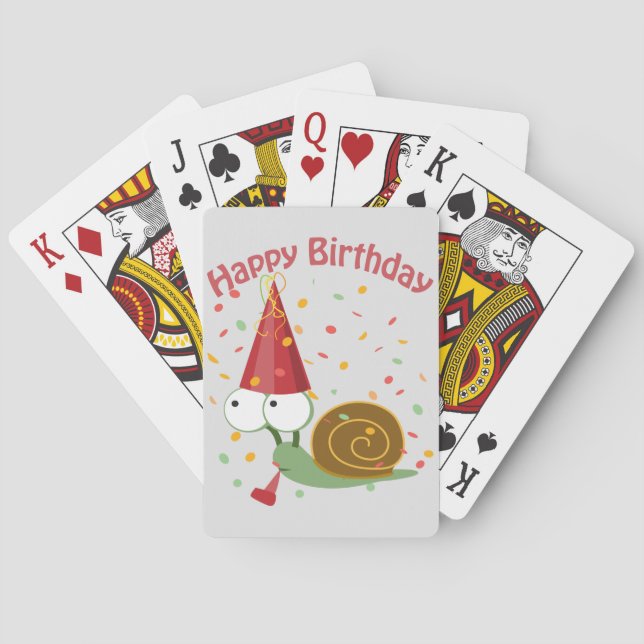Baralho Feliz aniversário! Confetti Snail (Verso)