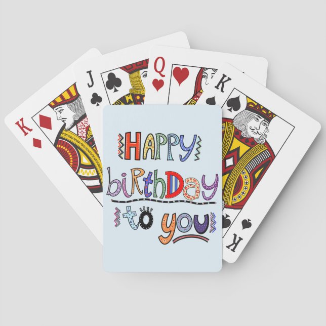 Baralho Feliz aniversário para você  (Verso)