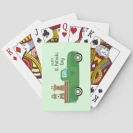 Baralho Feliz Dia de São Patrício Fox Terrier Dog