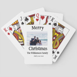 Baralho Feliz feriado adiciona foto do nome da família