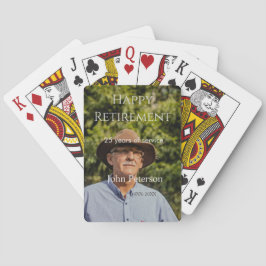 Baralho Feliz foto de aposentadoria nome ano anos de servi