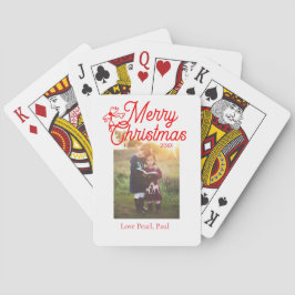 Baralho Feliz Natal crianças arcos vermelhas foto elegante