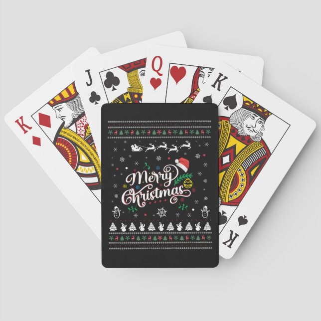 Baralho Feliz Natal Engraçado (Verso)