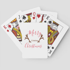 Baralho Feliz Natal, marrom-rena-chifre, feriado