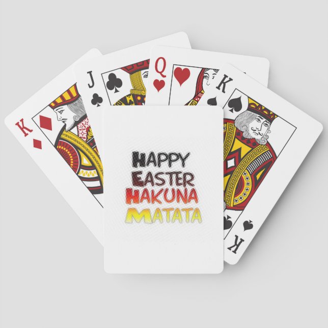 Baralho Felz pascoa: Hakuna Matata Text Art Design (Verso)