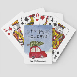 Baralho Feriados Felizes do Carro Vermelho Personalizados