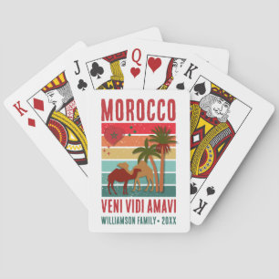 Baralho Férias de Reunião de Família Viagem Grupo Marrocos