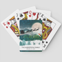 Baralho Festa de Natal Santa Hat Reindeer Sleigh