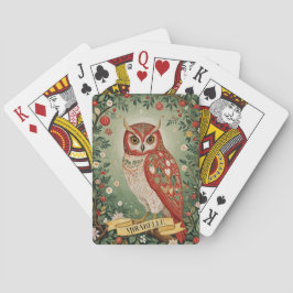 Baralho Festivo Foliage Owl Personalizado