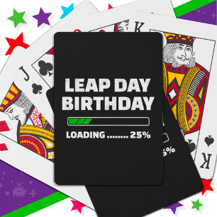 Baralho Fev 29 Ano Leap Aniversário 25% Dia do Leap de Car