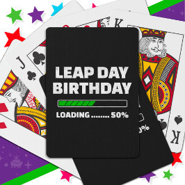 Baralho Fev 29 Ano Leap Aniversário 50% Dia do Leap de Car