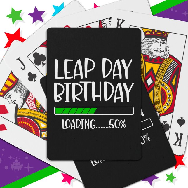 Baralho Fev 29 Dia de Leap Aniversário 50% Ano de Carregam (Criador carregado)