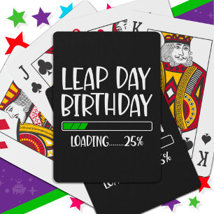 Baralho Fev 29 Dia do Leap Aniversário 25% Ano do Leap de