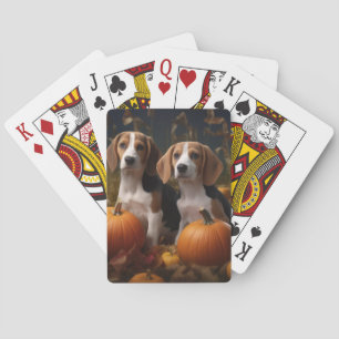 Baralho Filhote de Foxhound Americano Delícia de Outono