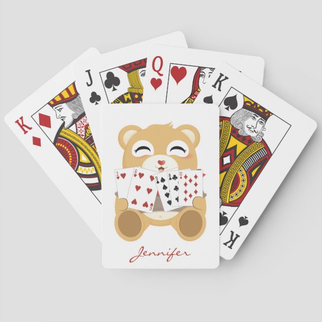 Baralho Filhote de Urso Bonito Sorridente (Verso)