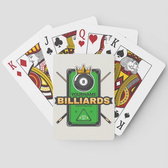 Baralho Filiais da Coroa da Piscina 8 Personalizados (Verso)