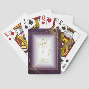 Baralho Fine Dourado Lines Abstrato Wedding All In Plum ID