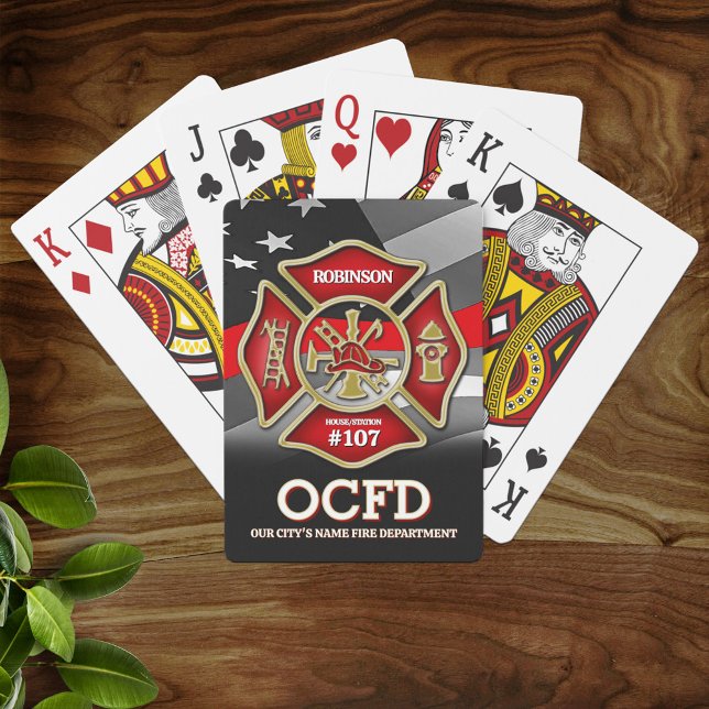 Baralho Firefighter Personalized Playing Cards (Criador carregado)
