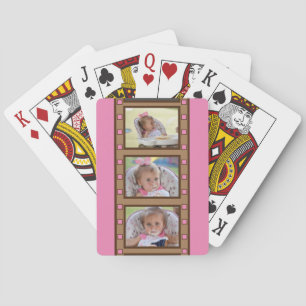 Baralho Fita de Foto Retroativa Personalizada, Rosa