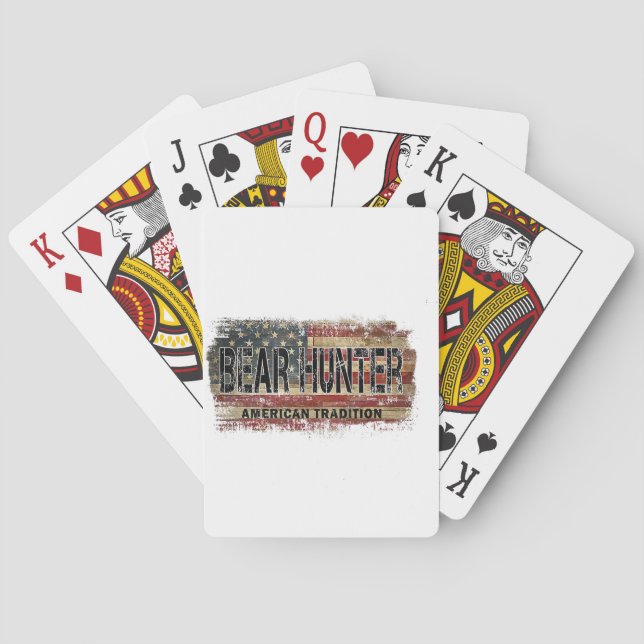Baralho Flag Bear Hunter americano (Verso)