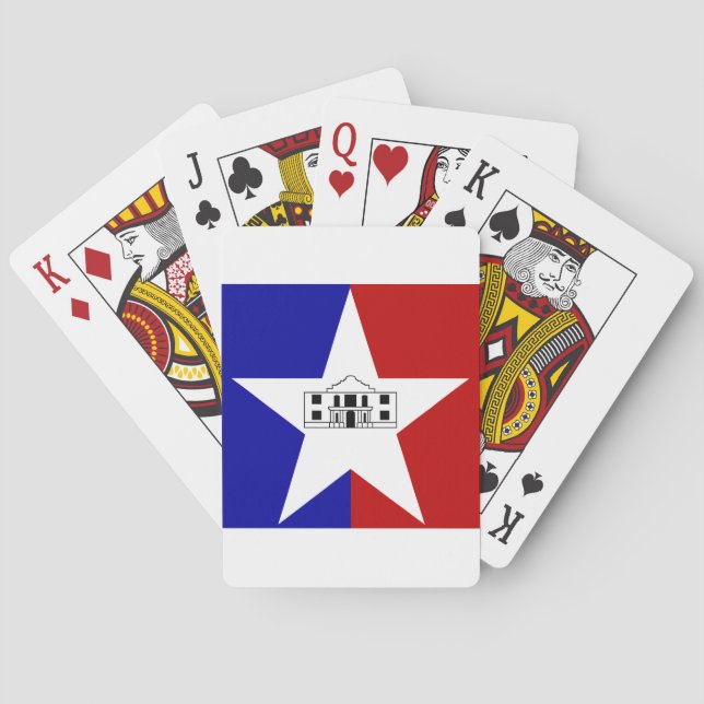 Baralho Flag of San Antonio, Texas Playing Cards (Verso)