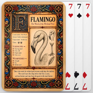 Baralho Flamingo, Arte de Bestiário Medieval