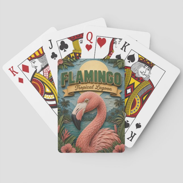Baralho Flamingo Tropical Lagoon POPCUT (Verso)