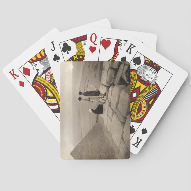 Baralho Flapper Girls Sunrise na Pirâmide Khufu, Egito 192 (Verso)