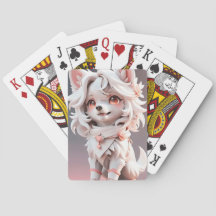 Floffy Pink E White Puppy