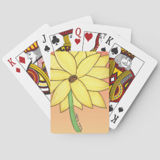 Baralho Flor Amarela com fundo laranja