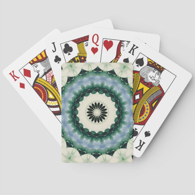 Baralho Flor Branca e Mandala Azul Cerúleo (Verso)