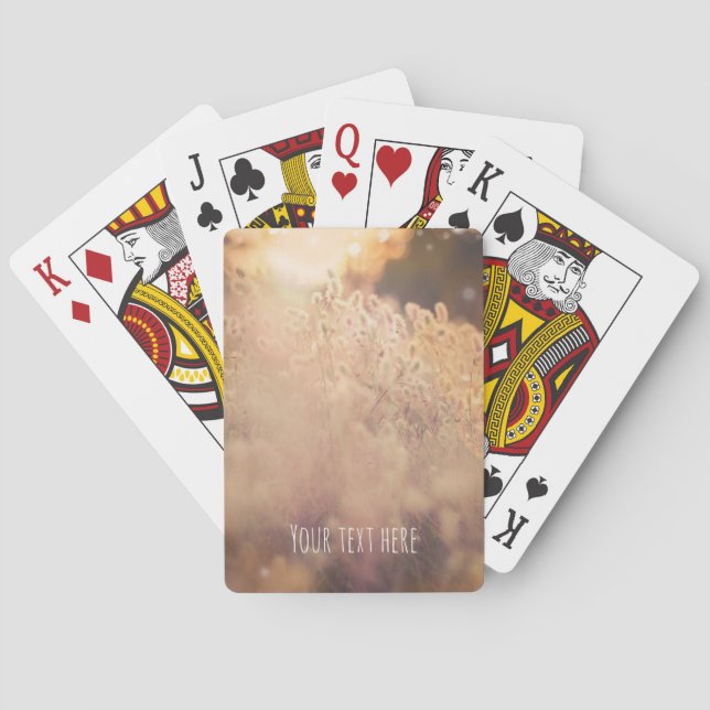 Baralho Flor Campo Russo País Sunset Dusk (Verso)