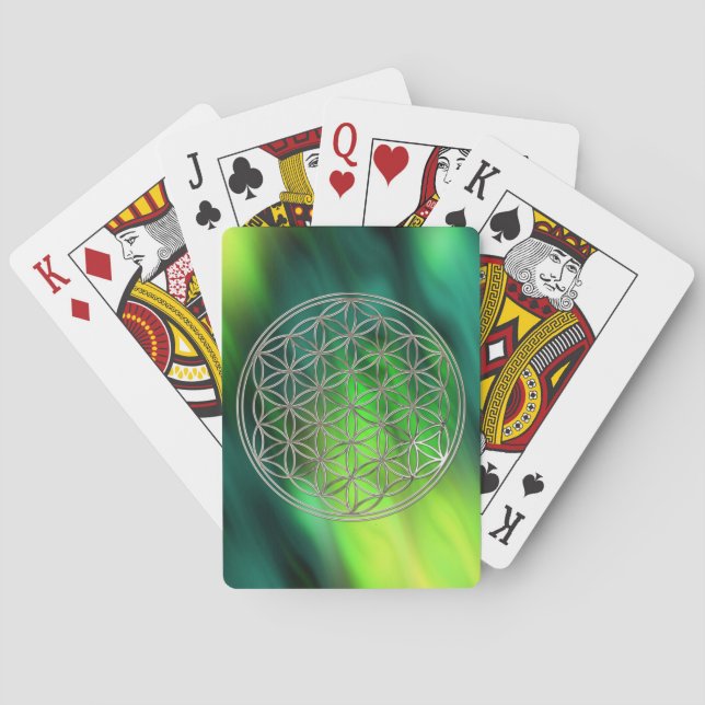 Baralho FLOR DA VIDA - prata / Blume des Lebens (Verso)