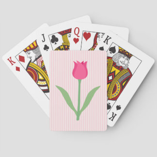 Baralho Flor de Tulipas Rosa bonito.