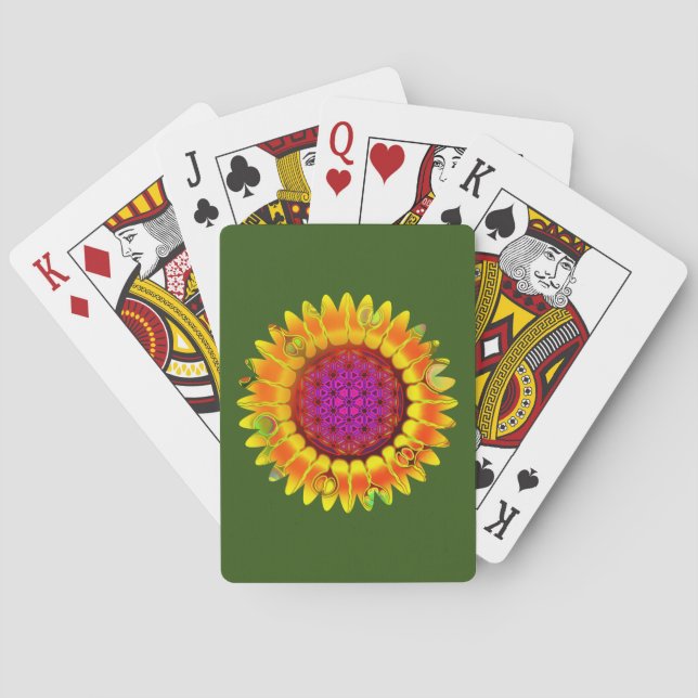 Baralho Flor De Vida - Flor Geométrico 4 (Verso)