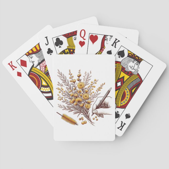 Baralho Flor Dourado (Verso)