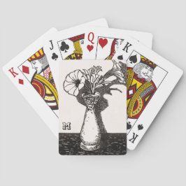 Baralho Flor personalizado preto e branco