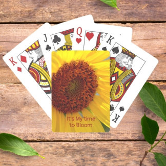 Baralho Floral Botânico de Girassol Personalizável