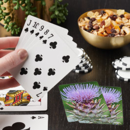 Baralho Floral de Cabeça de Astro com Artichoke Roxo