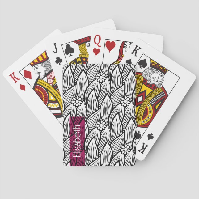 Baralho Floral de Daisy Hippie Preto-Branco e Cinto (Verso)