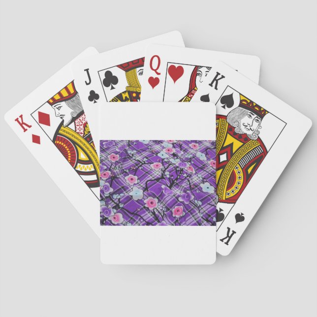 Baralho Floral roxo (Verso)