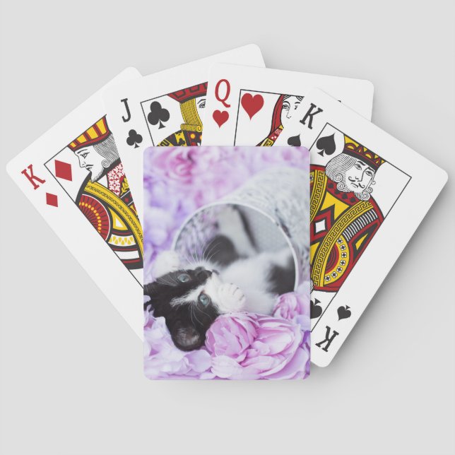Baralho Floral roxo brincalhão de "Pippa" (Verso)